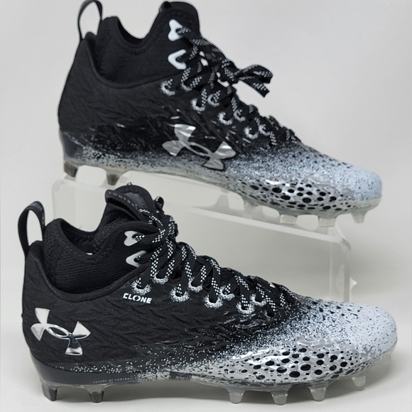 Under Armour Spotlight Clone MC Black 3026343-001 Women's Sz 12 Football Cleats - Picture 1 of 10
